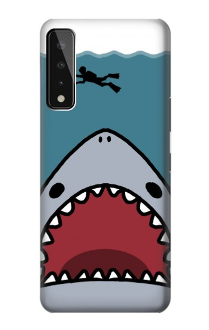 W3825 Cartoon Shark Sea Diving Hard Case and Leather Flip Case For LG Stylo 7 4G