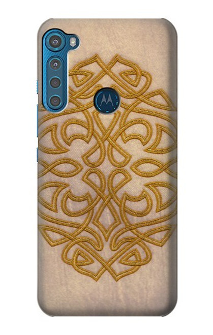 W3796 Celtic Knot Hard Case and Leather Flip Case For Motorola One Fusion+