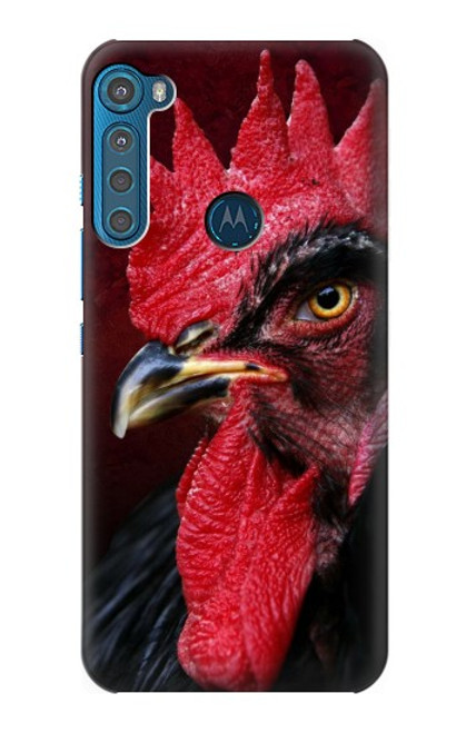 W3797 Chicken Rooster Hard Case and Leather Flip Case For Motorola One Fusion+