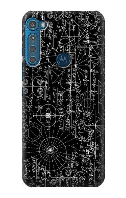 W3808 Mathematics Blackboard Hard Case and Leather Flip Case For Motorola One Fusion+