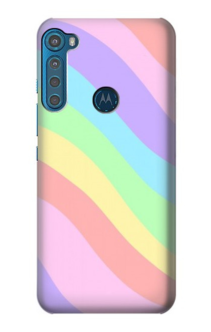 W3810 Pastel Unicorn Summer Wave Hard Case and Leather Flip Case For Motorola One Fusion+