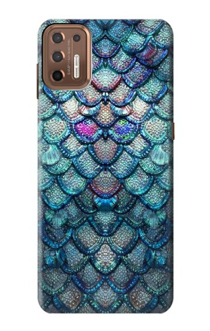 W3809 Mermaid Fish Scale Hard Case and Leather Flip Case For Motorola Moto G9 Plus