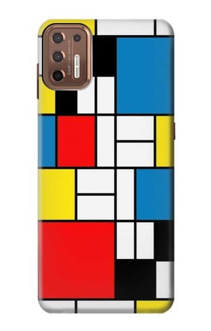 W3814 Piet Mondrian Line Art Composition Hard Case and Leather Flip Case For Motorola Moto G9 Plus