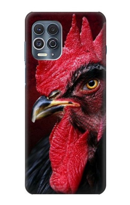 W3797 Chicken Rooster Hard Case and Leather Flip Case For Motorola Edge S