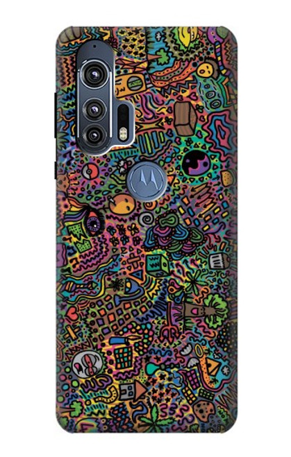 W3815 Psychedelic Art Hard Case and Leather Flip Case For Motorola Edge+