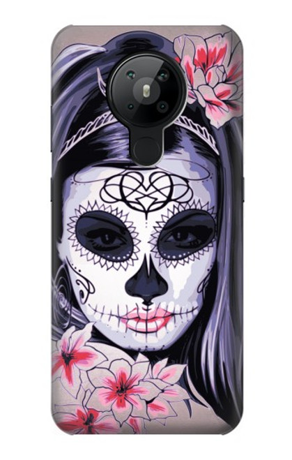 W3821 Sugar Skull Steam Punk Girl Gothic Hard Case and Leather Flip Case For Nokia 5.3