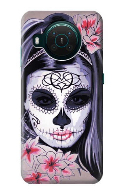 W3821 Sugar Skull Steam Punk Girl Gothic Hard Case and Leather Flip Case For Nokia X10