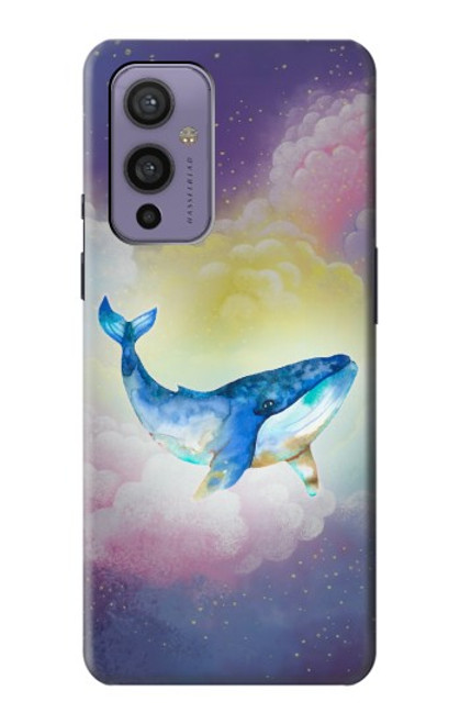 W3802 Dream Whale Pastel Fantasy Hard Case and Leather Flip Case For OnePlus 9