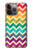 W2362 Rainbow Colorful Shavron Zig Zag Pattern Hard Case and Leather Flip Case For iPhone 13 Pro