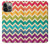 W2362 Rainbow Colorful Shavron Zig Zag Pattern Hard Case and Leather Flip Case For iPhone 13 Pro