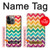 W2362 Rainbow Colorful Shavron Zig Zag Pattern Hard Case and Leather Flip Case For iPhone 13 Pro