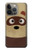 W2825 Cute Cartoon Raccoon Hard Case and Leather Flip Case For iPhone 13 Pro