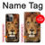 W2870 Lion King of Beasts Hard Case and Leather Flip Case For iPhone 13 Pro