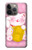 W3025 Pink Maneki Neko Lucky Cat Hard Case and Leather Flip Case For iPhone 13 Pro