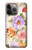 W3035 Sweet Flower Painting Hard Case and Leather Flip Case For iPhone 13 Pro