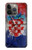 W3313 Croatia Flag Vintage Football Graphic Hard Case and Leather Flip Case For iPhone 13 Pro