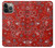 W3354 Red Classic Bandana Hard Case and Leather Flip Case For iPhone 13 Pro