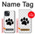 W2355 Paw Foot Print Hard Case and Leather Flip Case For iPhone 13 mini