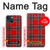 W2374 Tartan Red Pattern Hard Case and Leather Flip Case For iPhone 13 mini