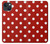 W2951 Red Polka Dots Hard Case and Leather Flip Case For iPhone 13 mini