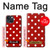 W2951 Red Polka Dots Hard Case and Leather Flip Case For iPhone 13 mini