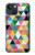 W3049 Triangles Vibrant Colors Hard Case and Leather Flip Case For iPhone 13 mini