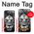 W3372 Lion Face Hard Case and Leather Flip Case For iPhone 13 mini