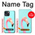 W3708 Pink Flamingo Hard Case and Leather Flip Case For iPhone 13 mini