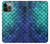 W3047 Green Mermaid Fish Scale Hard Case and Leather Flip Case For iPhone 13 Pro Max