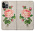 W3079 Vintage Pink Rose Hard Case and Leather Flip Case For iPhone 13 Pro Max