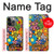 W3281 Colorful Hippie Flowers Pattern Hard Case and Leather Flip Case For iPhone 13 Pro Max