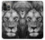 W3372 Lion Face Hard Case and Leather Flip Case For iPhone 13 Pro Max