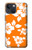 W2245 Hawaiian Hibiscus Orange Pattern Hard Case and Leather Flip Case For iPhone 13