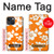 W2245 Hawaiian Hibiscus Orange Pattern Hard Case and Leather Flip Case For iPhone 13