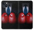 W2261 Businessman Black Suit With Boxing Gloves Hard Case and Leather Flip Case For iPhone 13