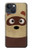 W2825 Cute Cartoon Raccoon Hard Case and Leather Flip Case For iPhone 13