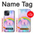 W3070 Rainbow Unicorn Pastel Sky Hard Case and Leather Flip Case For iPhone 13