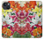 W3205 Retro Art Flowers Hard Case and Leather Flip Case For iPhone 13