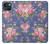 W3265 Vintage Flower Pattern Hard Case and Leather Flip Case For iPhone 13