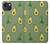 W3285 Avocado Fruit Pattern Hard Case and Leather Flip Case For iPhone 13