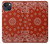 W3355 Bandana Red Pattern Hard Case and Leather Flip Case For iPhone 13