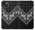 W3363 Bandana Black Pattern Hard Case and Leather Flip Case For iPhone 13