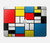 W3814 Piet Mondrian Line Art Composition Hard Case Cover For MacBook Pro 15″ - A1707, A1990