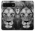 W3372 Lion Face Hard Case and Leather Flip Case For Google Pixel 6