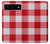 W3535 Red Gingham Hard Case and Leather Flip Case For Google Pixel 6