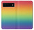 W3698 LGBT Gradient Pride Flag Hard Case and Leather Flip Case For Google Pixel 6