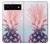 W3711 Pink Pineapple Hard Case and Leather Flip Case For Google Pixel 6