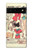 W3820 Vintage Cowgirl Fashion Paper Doll Hard Case and Leather Flip Case For Google Pixel 6