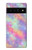 W3706 Pastel Rainbow Galaxy Pink Sky Hard Case and Leather Flip Case For Google Pixel 6 Pro