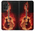 W0415 Fire Guitar Burn Hard Case and Leather Flip Case For Samsung Galaxy A52s 5G